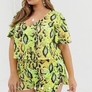 Neon Snakeskin Co-ord